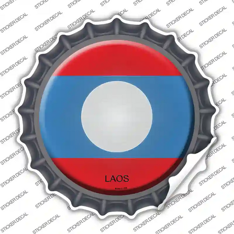 Laos Country Novelty Bottle Cap Sticker Decal