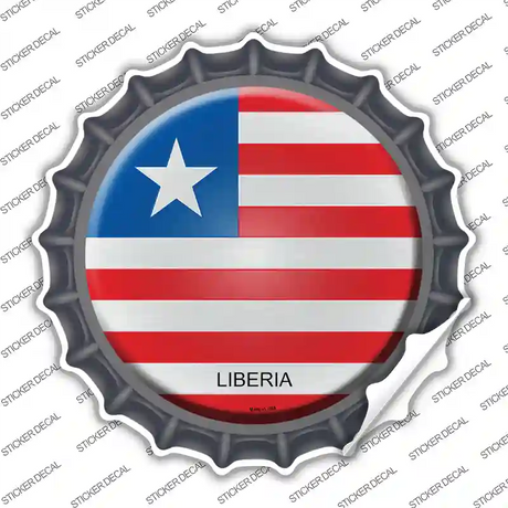 Liberia Country Novelty Bottle Cap Sticker Decal