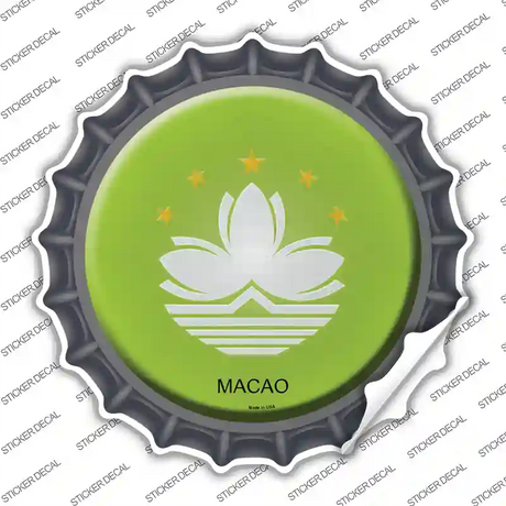 Macao Country Novelty Bottle Cap Sticker Decal