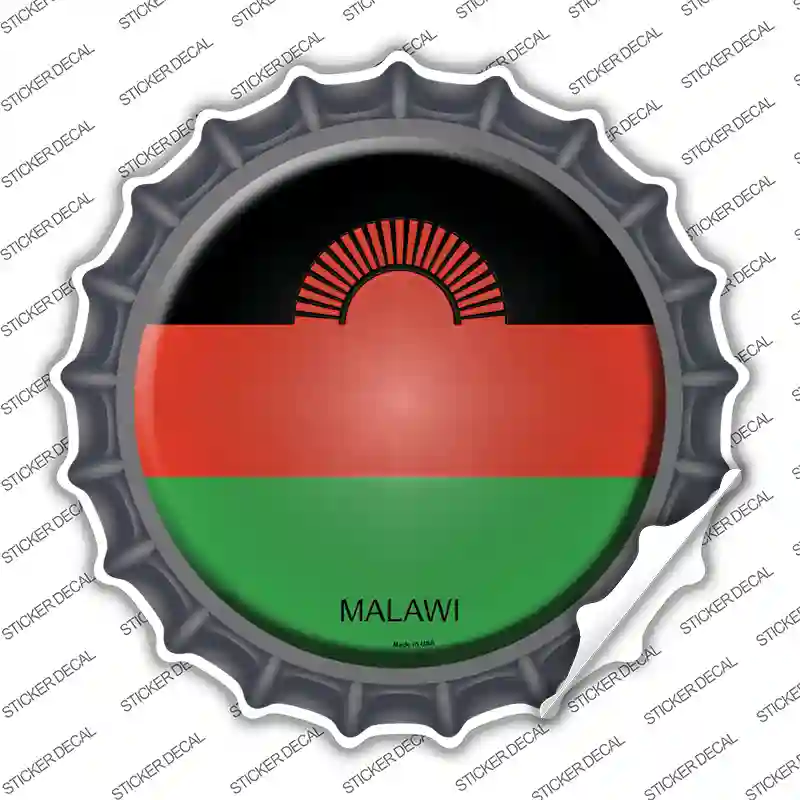 Malawi Country Novelty Bottle Cap Sticker Decal