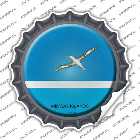 Midway Islands Country Novelty Bottle Cap Sticker Decal