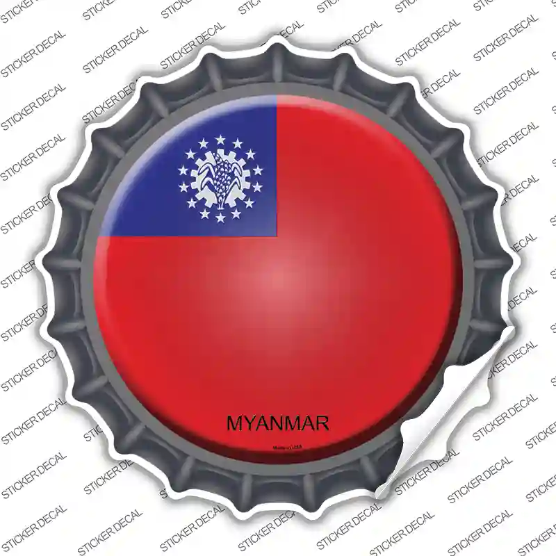 Myanmar Country Novelty Bottle Cap Sticker Decal