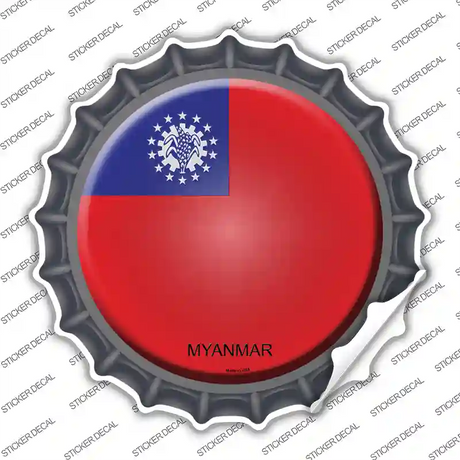 Myanmar Country Novelty Bottle Cap Sticker Decal