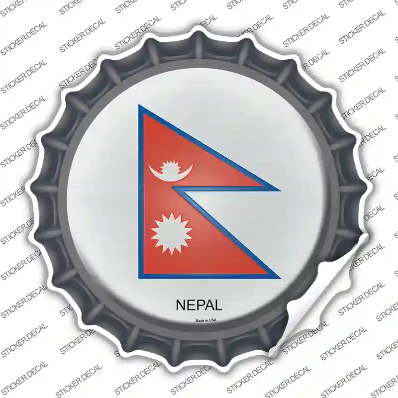 Nepal Country Novelty Bottle Cap Sticker Decal