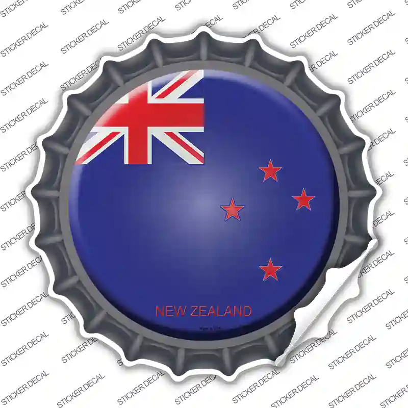 New Zealand Country Novelty Bottle Cap Sticker Decal