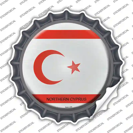 Northern Cyprus Country Novelty Bottle Cap Sticker Decal