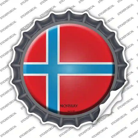 Norway Country Novelty Bottle Cap Sticker Decal