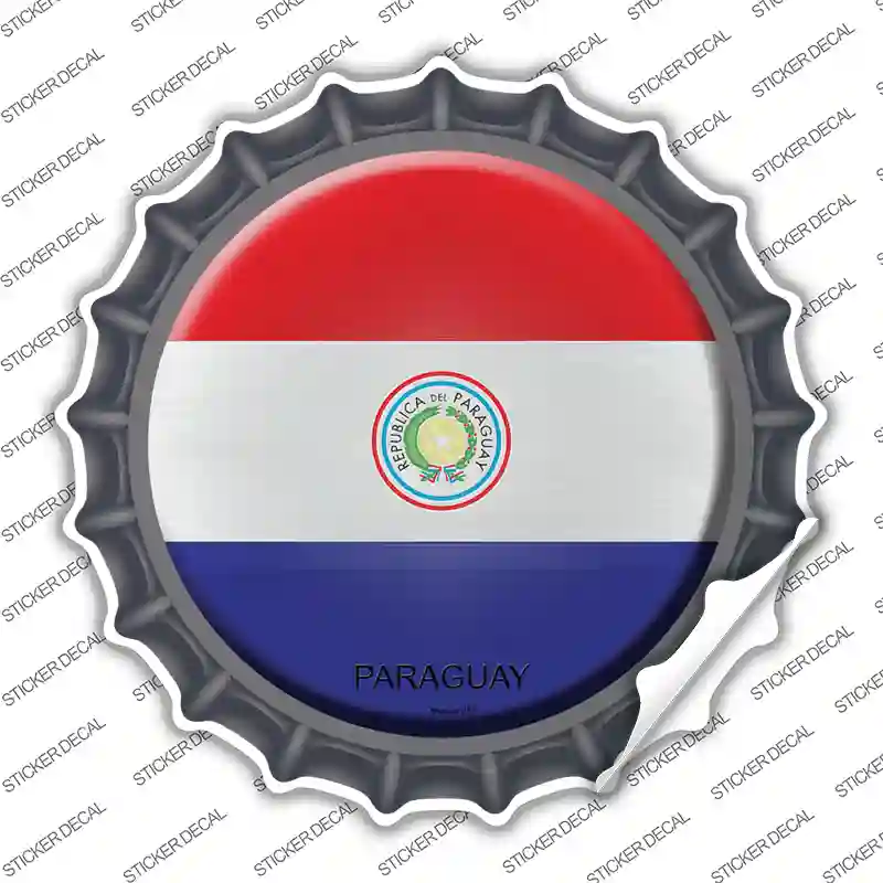 Paraguay Country Novelty Bottle Cap Sticker Decal