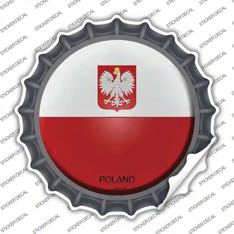 Poland Country Novelty Bottle Cap Sticker Decal