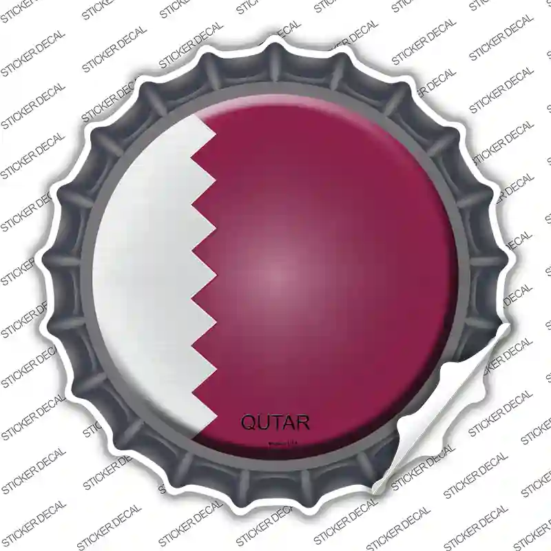 Qatar Country Novelty Bottle Cap Sticker Decal