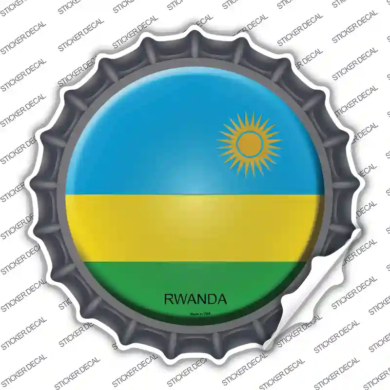 Rwanda Country Novelty Bottle Cap Sticker Decal