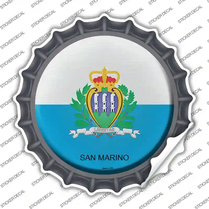 San Marino Country Novelty Bottle Cap Sticker Decal