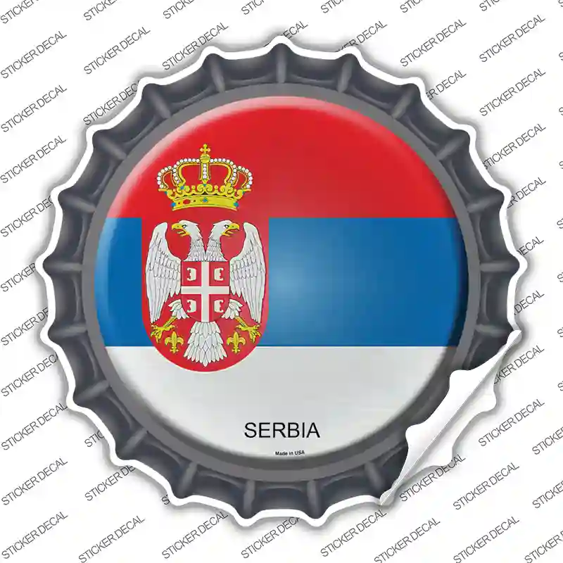 Serbia Country Novelty Bottle Cap Sticker Decal