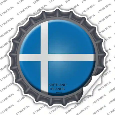 Shetland Islands Country Novelty Bottle Cap Sticker Decal