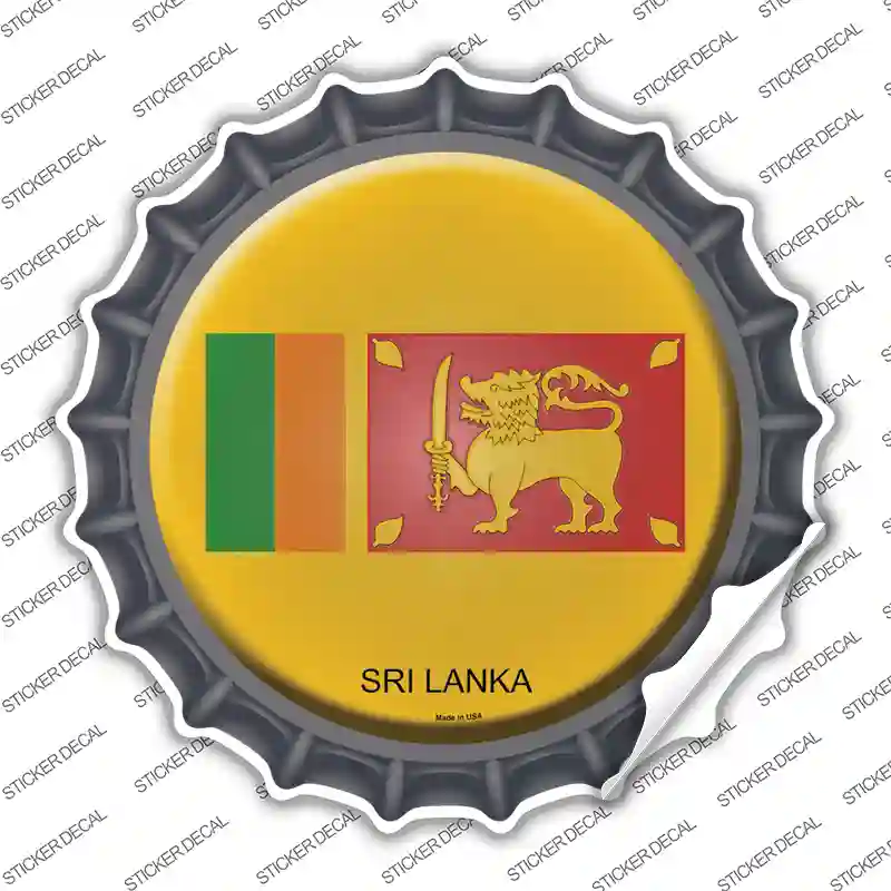 Sri Lanka Novelty Bottle Cap Sticker Decal