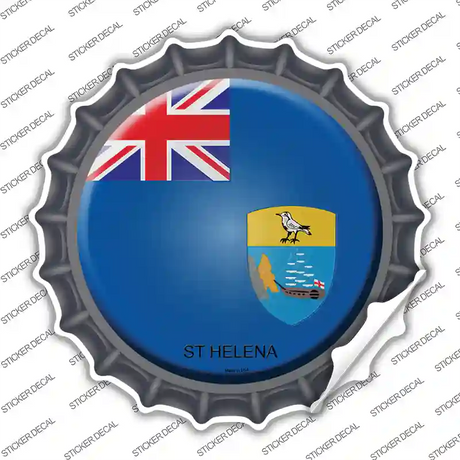 St Helena Country Novelty Bottle Cap Sticker Decal