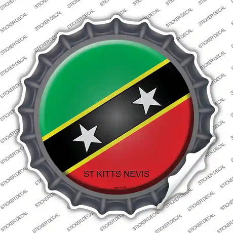 St Kitts Nevis Country Novelty Bottle Cap Sticker Decal