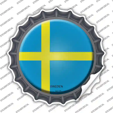 Sweden Country Novelty Bottle Cap Sticker Decal