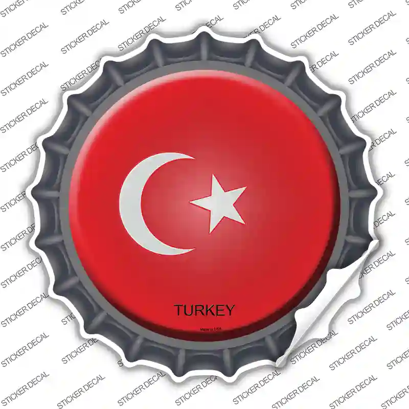 Turkey Country Novelty Bottle Cap Sticker Decal