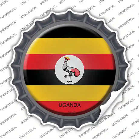 Uganda Country Novelty Bottle Cap Sticker Decal