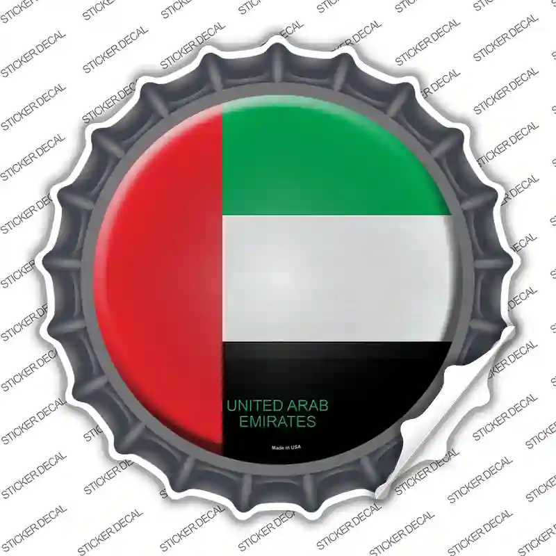 UN Arab Emirates Novelty Bottle Cap Sticker Decal