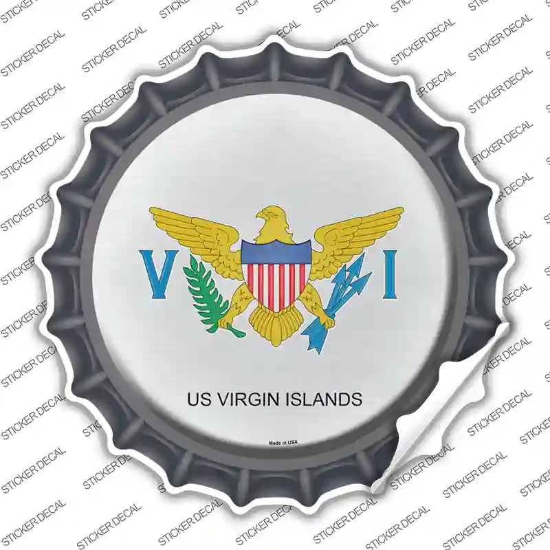 US Virgin Islands Novelty Bottle Cap Sticker Decal