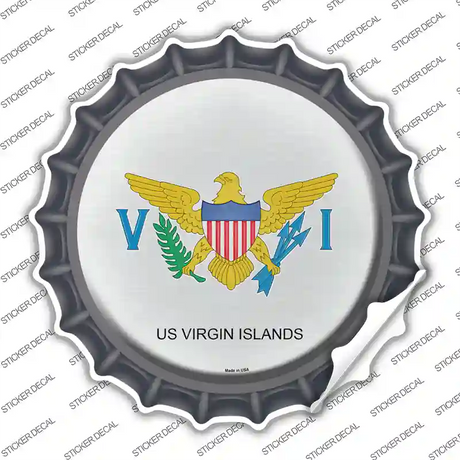 US Virgin Islands Novelty Bottle Cap Sticker Decal