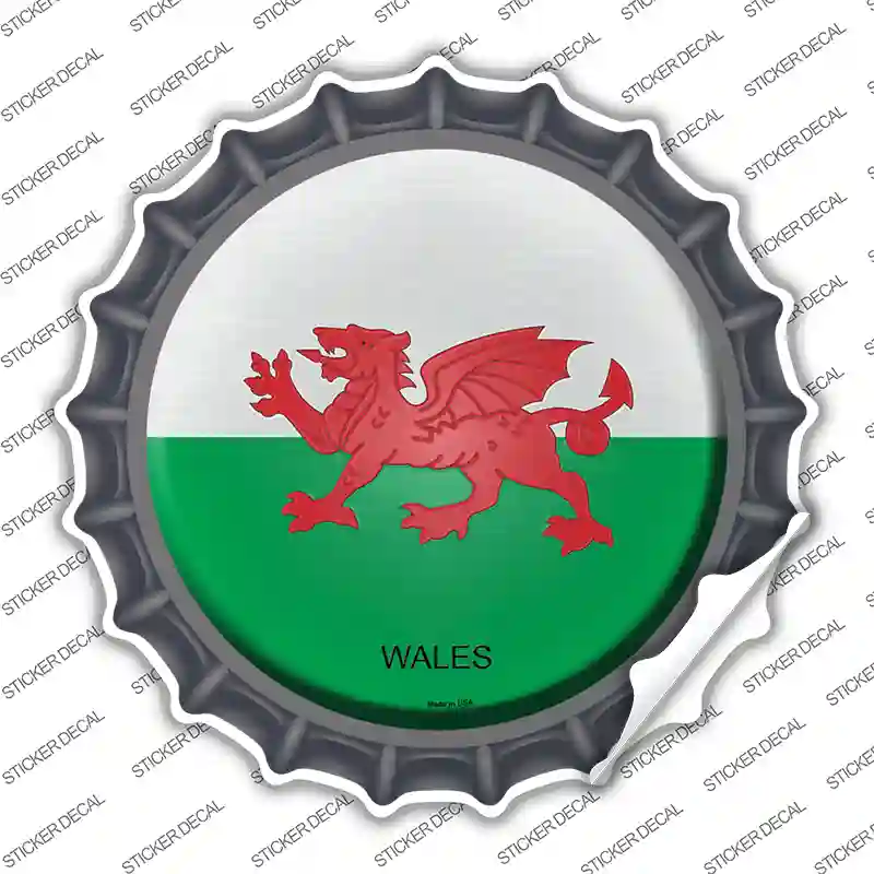 Wales Country Novelty Bottle Cap Sticker Decal