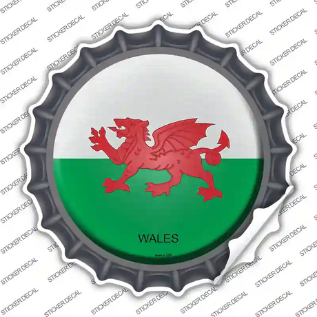 Wales Country Novelty Bottle Cap Sticker Decal
