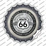 Route 66 States Novelty Bottle Cap Sticker Decal