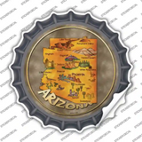 Arizona State Map Novelty Bottle Cap Sticker Decal