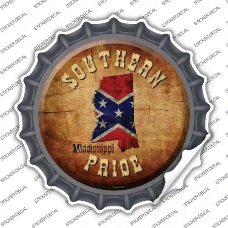 Southern Pride Mississippi Novelty Bottle Cap Sticker Decal
