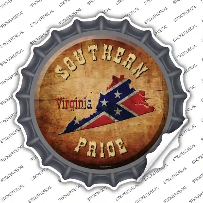 Southern Pride Virginia Novelty Bottle Cap Sticker Decal