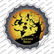 Scream Zone Novelty Bottle Cap Sticker Decal