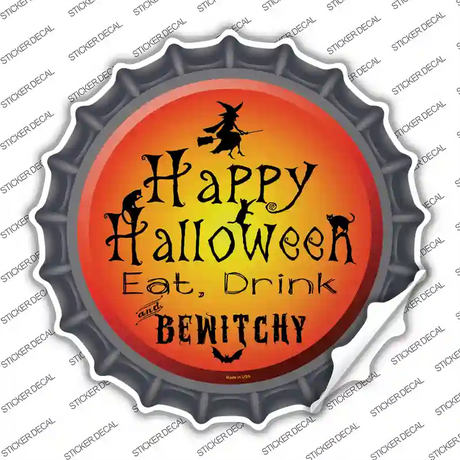 Happy Halloween Novelty Bottle Cap Sticker Decal
