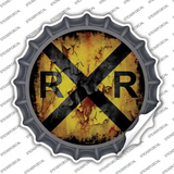 Vintage Railroad Crossing Novelty Bottle Cap Sticker Decal