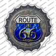 Kansas Route 66 Novelty Bottle Cap Sticker Decal