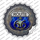 Kansas Route 66 Novelty Bottle Cap Sticker Decal