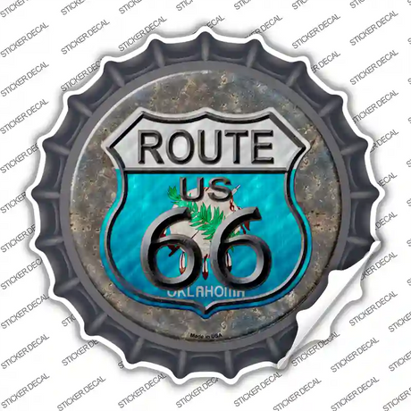 Oklahoma Route 66 Novelty Bottle Cap Sticker Decal