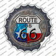 Texas Route 66 Novelty Bottle Cap Sticker Decal