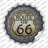 Rusty Route 66 Novelty Bottle Cap Sticker Decal