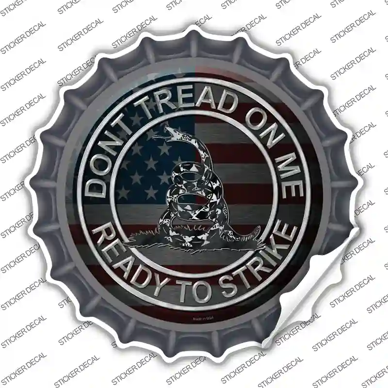 Dont Tread On Me Novelty Bottle Cap Sticker Decal