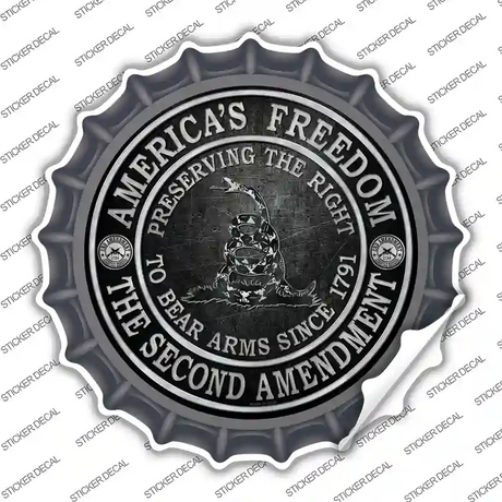 Americas Freedom Novelty Bottle Cap Sticker Decal