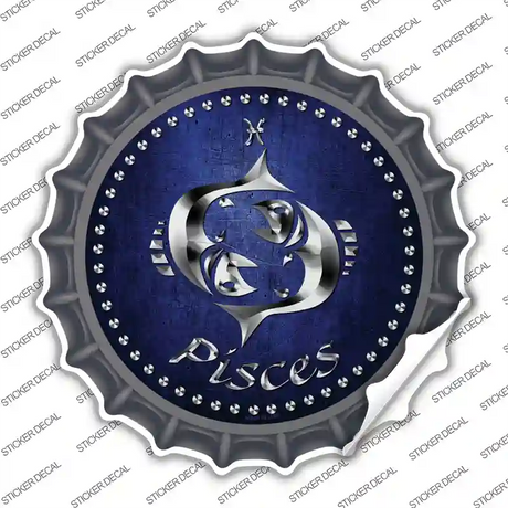 Pisces Novelty Bottle Cap Sticker Decal