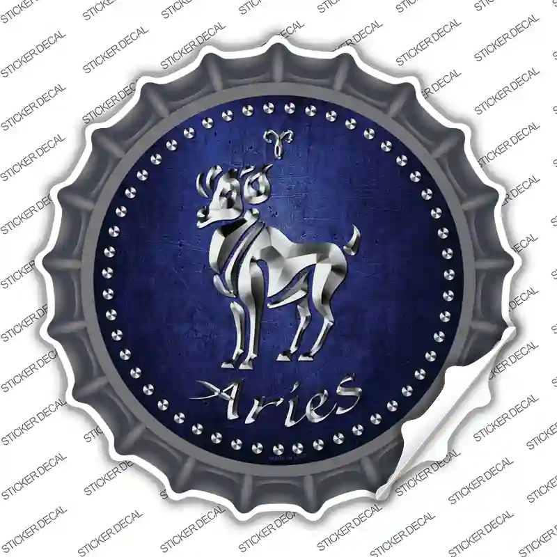Aries Novelty Bottle Cap Sticker Decal