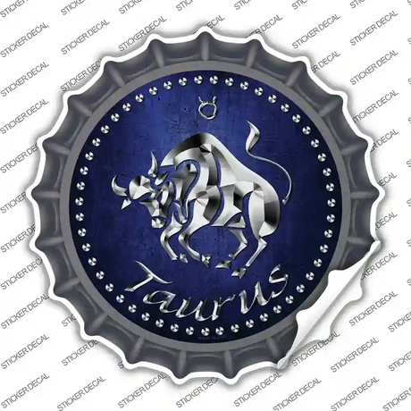 Taurus Novelty Bottle Cap Sticker Decal