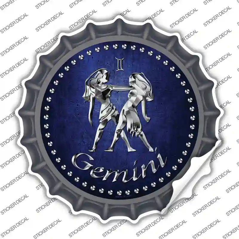 Gemini Novelty Bottle Cap Sticker Decal