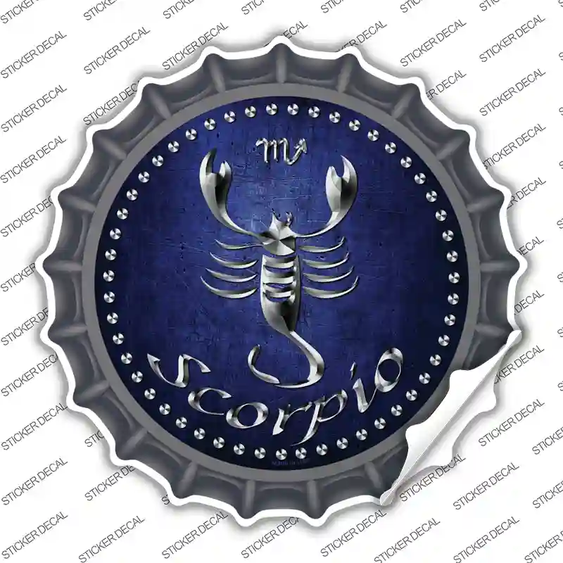 Scorpio Novelty Bottle Cap Sticker Decal