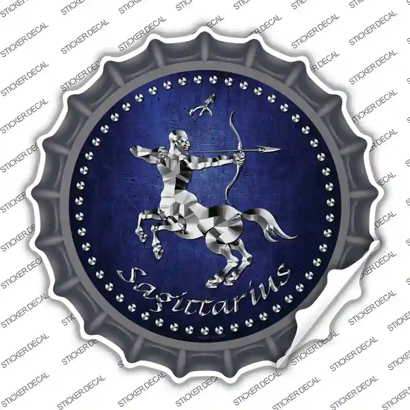 Sagittarius Novelty Bottle Cap Sticker Decal
