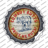 Cowboy Butts Drive Me Nuts Novelty Bottle Cap Sticker Decal